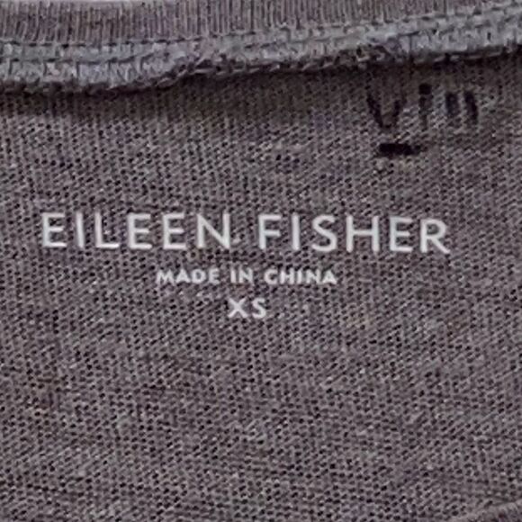 Eileen Fisher NWT$138 Linen Jersey Tank Top Sequins Sparkle Smoke Gray Quiet Lux - Picture 4 of 9